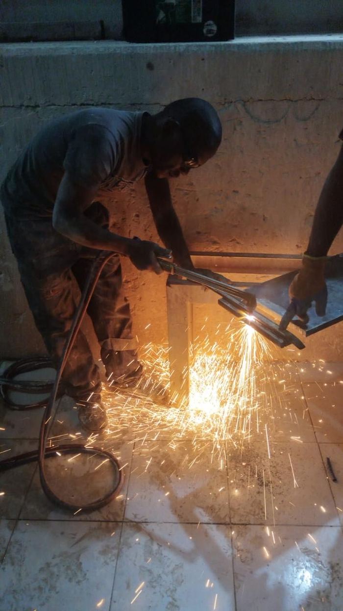 Cutting and fabrication work on site