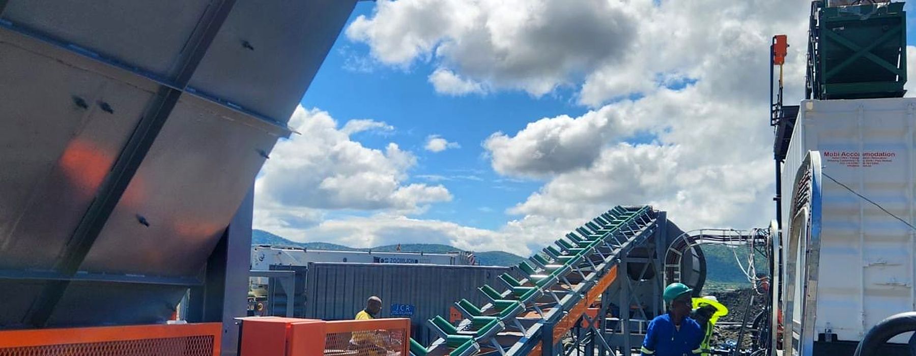 Conveyor line on a mine site