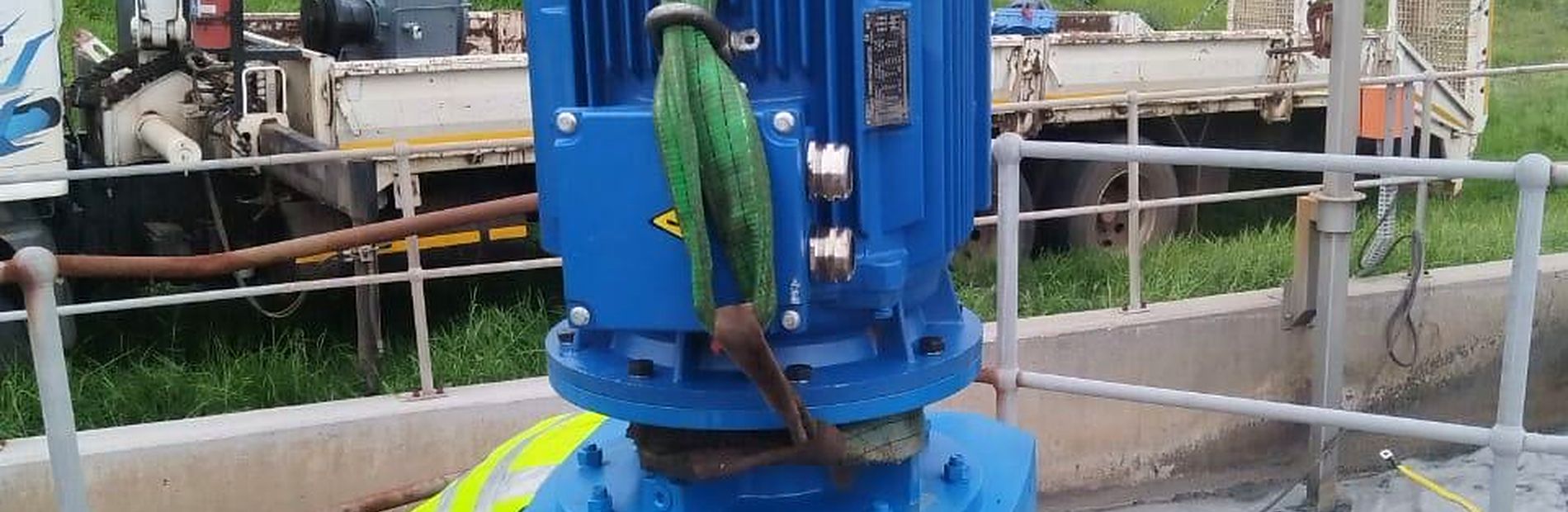 Gear motor installation on site